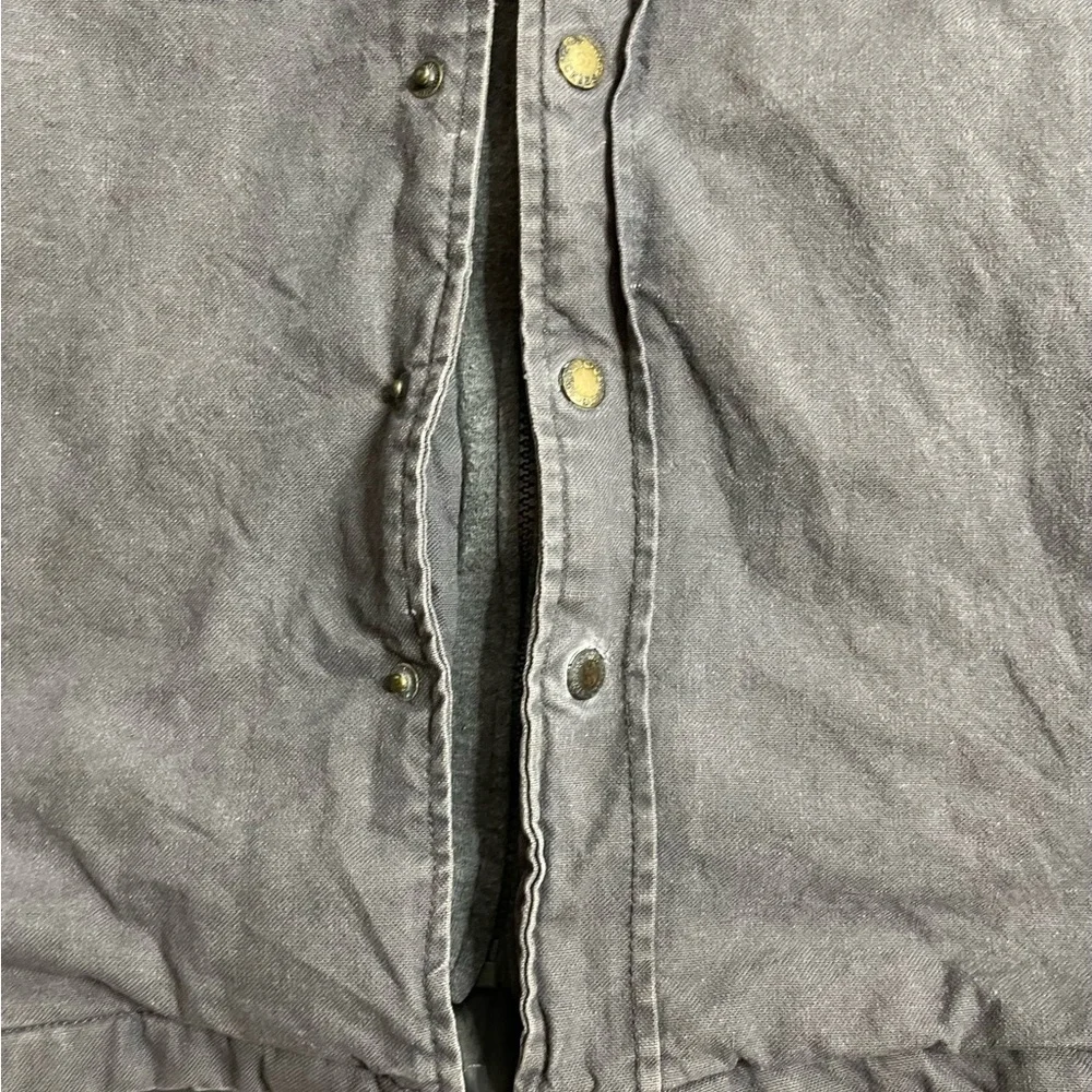 Dickies men grungy tattered barn chore flawed full zip/ button  lined jacket LG